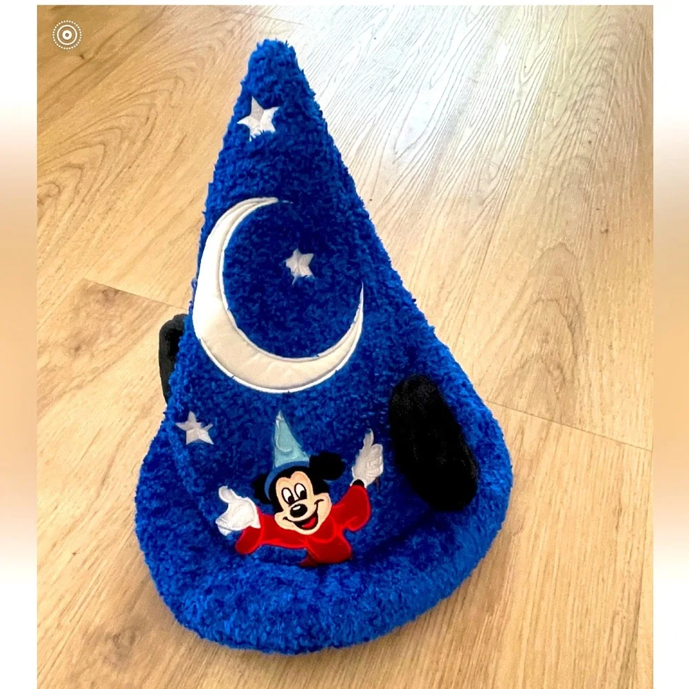 Disney Parks vintage wizard mickey mouse ears hat Sherpa blue youth sized
